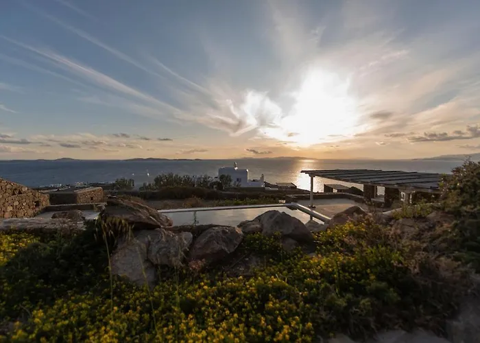 Stylish Mykonian Semi-private Huge Pool * Choulakia