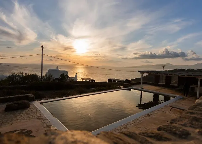 Stylish Mykonian Semi-private Huge Pool * Choulakia